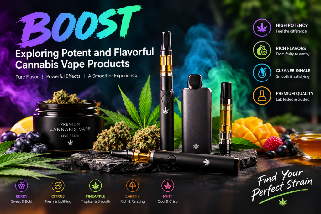 Boost: Exploring Potent and Flavourful Cannabis Vape Products